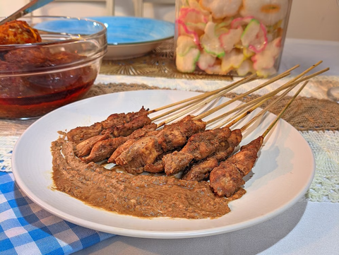 Satay – grillspyd med peanøttsaus