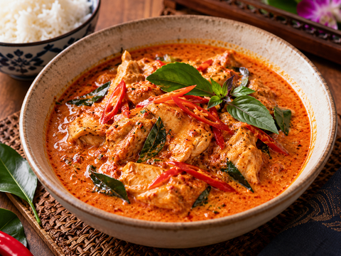 Panang curry – tykk fordi det ikke kommer vann i den