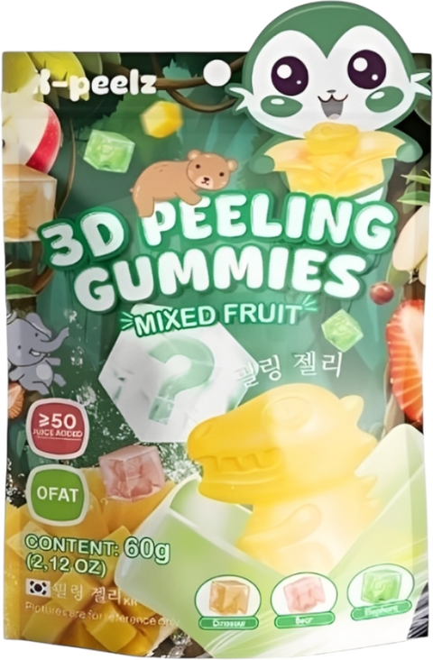 K-PEELZ MIXED FRUIT 3D PEELING GUMMIES