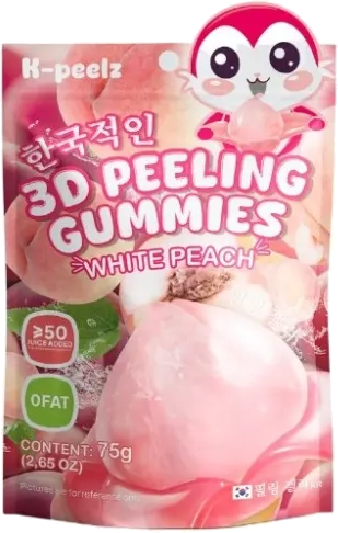 K-PEELZ WHITE PEACH 3D PEELING GUMMIES