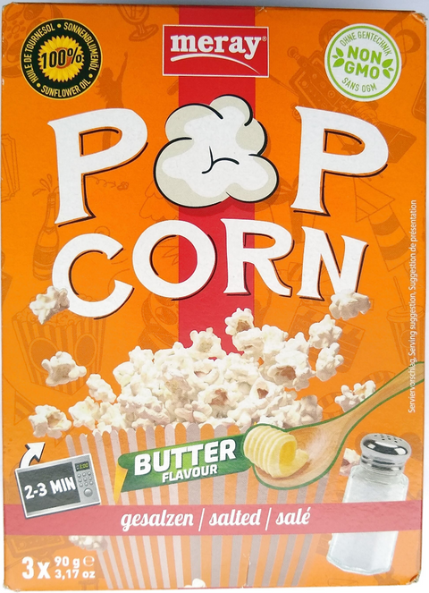 MERAY POPCORN SMØR SALT MICRO 3-PACK