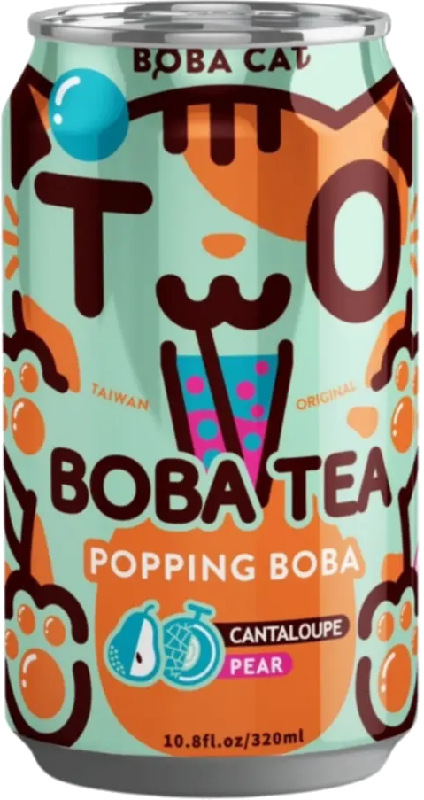 BOBA CAT CANTALOUPE PEAR TEA