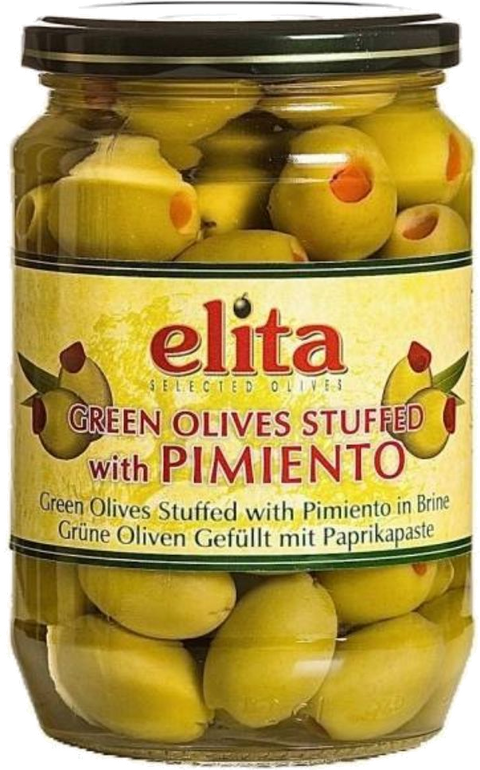 ELITA GRØNN OLIVEN M/PAPRIKA GLASS