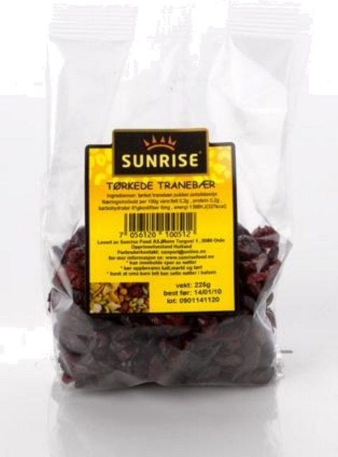 Sunrise Tørkede Tranebær 195g