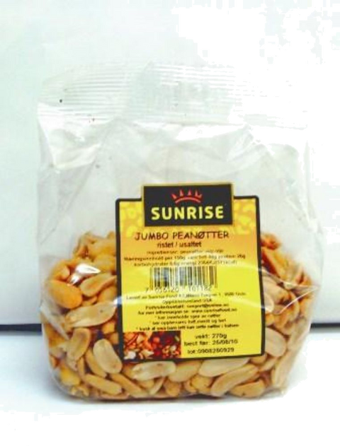 SUNRISE PEANØTTER RISTET USALTET