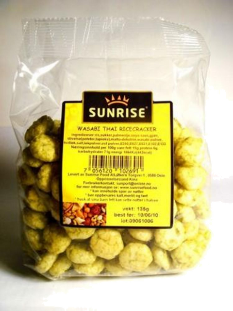 SUNRISE WASABI THAI RICECRACKERS