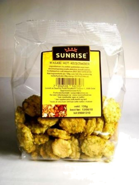 SUNRISE WASABI HOT-RICE CRACKERS