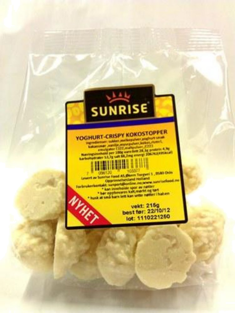 Sunrise Yoghurt Kokostopper 195g