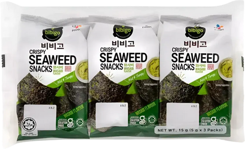 BIBIGO CRISPY SEAWEED SNACK WASABI