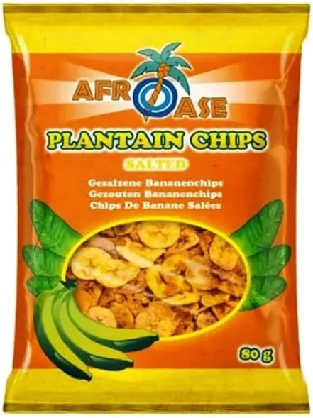 AFROASE PLANTAIN BANANA CHIPS SALTED