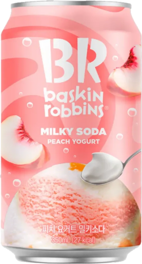 BASKIN ROBBINS MILKY SODA PEACH YOGHURT