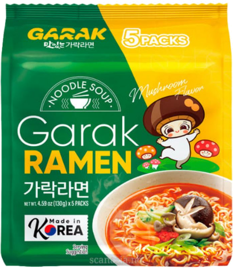 GARAK MUSHROOM FLAVOR RAMEN 5-PACK