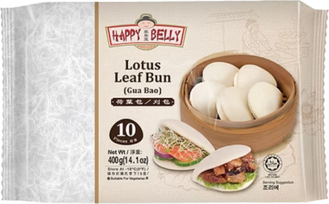 HAPPY BELLY LOTUS LEAF BUN GUA BAO 10PCS
