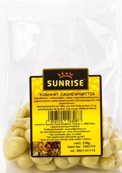 SUNRISE เม็ดมะม่วงหิมพานต์เคลือบโยเกิร์ต 195 กรัม