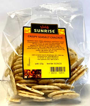 SUNRISE CRISPY แครกเกอร์กรอบรสเกลือทะเลกับไชยา 125ก
