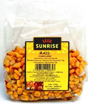SUNRISE CORN ROASTED-SALTED 245G