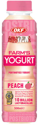 OKF FARM'S YOGURT PEACH 500ML