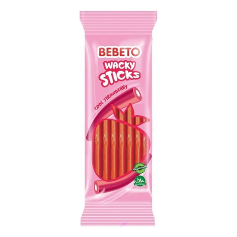 Bebeto Wacky Sticks Rope Cool Strawberry 180g
