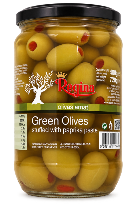 Regina Green Olives with Bell Pepper 720g