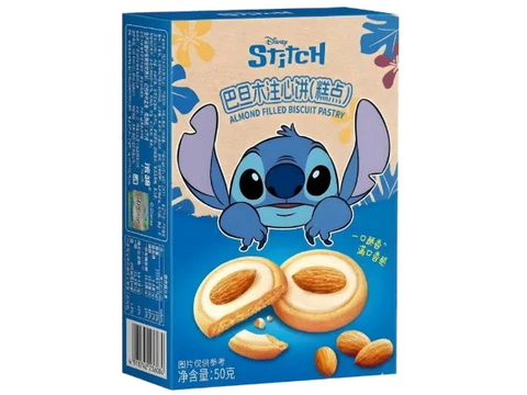 BINQI & DISNEY STITCH ALMOND MILLE BISCU 50G