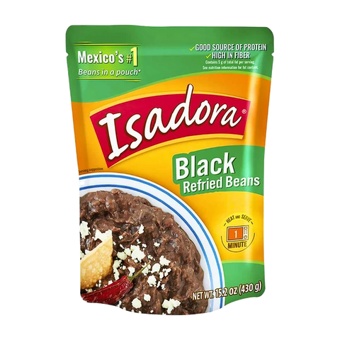 Isadora Frijoles Negros Refritos Pouch 430g