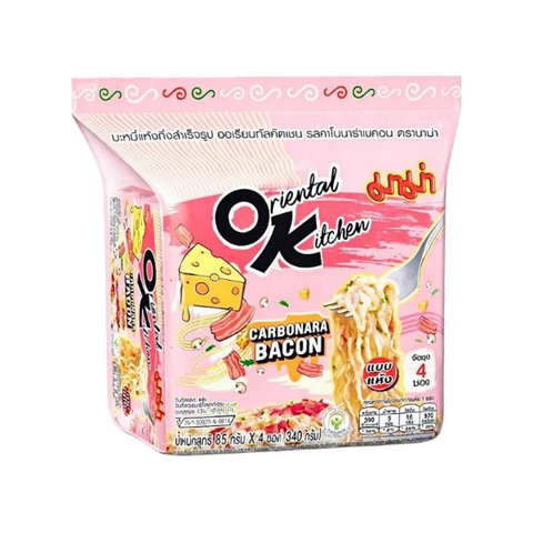 MAMA OK CARBONARA BACON 4-PACK 340G