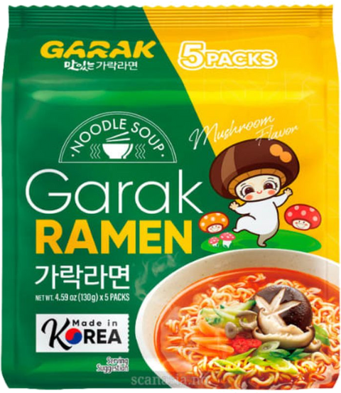 Garak Ramen Sopp 5-pack 650g