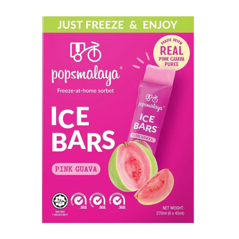 Popsmalaya Ice Bar Pink Guava 6 stk 270ml